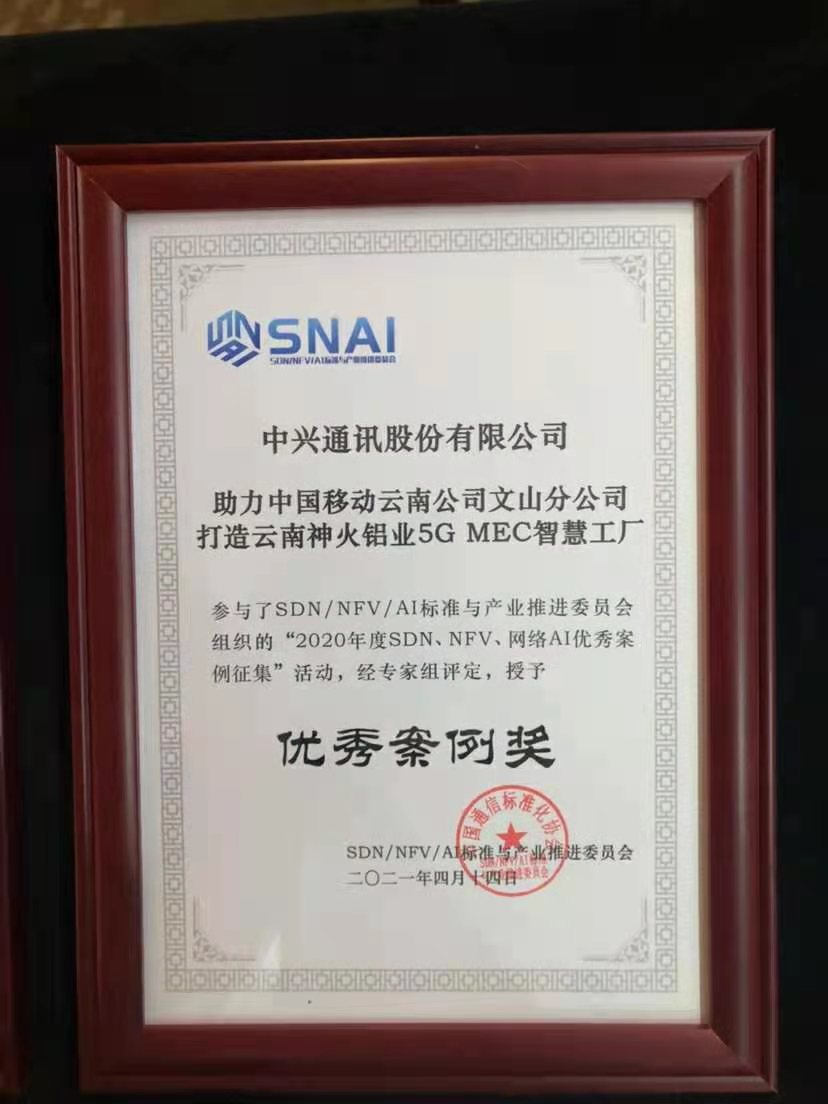 中興通訊榮獲2020年度SDN、NFV、網絡AI優秀案例獎，引領技術創新